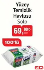 SOLO YÜZEY TEMİZLİK HAVLUSU 100'LÜ